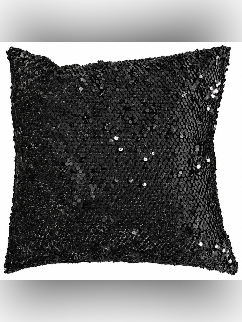 Aviva Stanoff Black Sequin Decorative Pillow